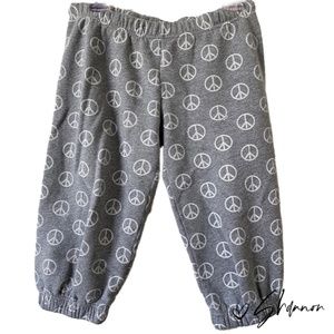 Last Call-VS PINK Peace Sign Sweat Capri